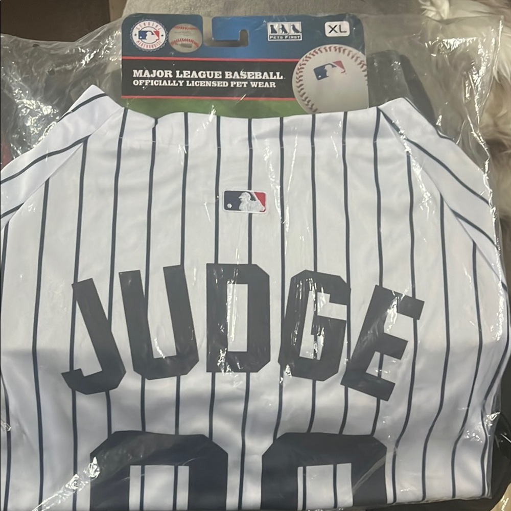 New! MLB Pet Jersey with Stripes Aaron Judge Dog Jersey